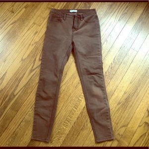 Free People High Wasted Denim Skinny Jeans